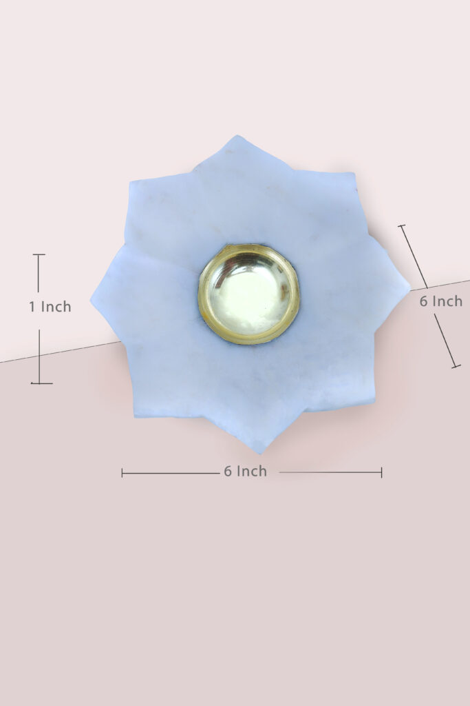 Ashtalok Marble Brass Diya for Puja & Festive Décor - image 3