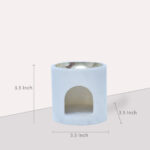 Minimalist White Marble and Brass Oil Burner — Candle & Essential Oil Holder thumbnail
