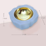 Marble & Brass Offering Tray — White Decorative Thali with Dual Lotus Shape Brass Bowls thumbnail