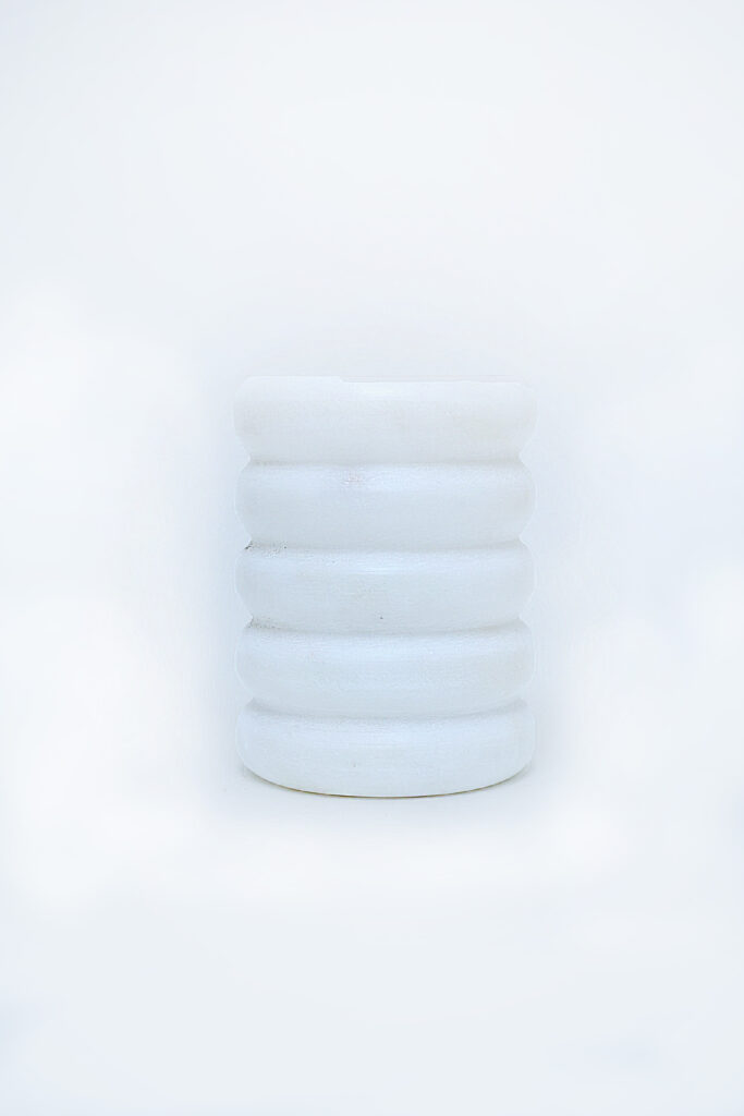 Luxury White Marble Pencil Holder – Modern Handcrafted Office Desk Organizer - image 4