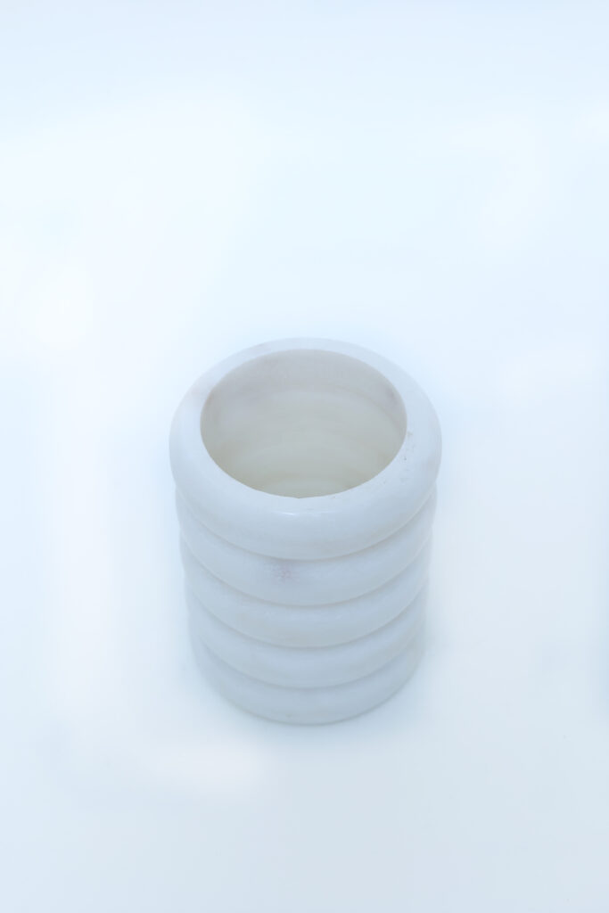 Luxury White Marble Pencil Holder – Modern Handcrafted Office Desk Organizer - image 2