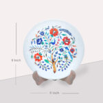 Luxury Marble Inlay Plate – Intricate Floral Design with Hand-Carved flower thumbnail