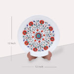 Premium Marble Inlay Plate – Rajasthani Style Floral Design Handmade in India thumbnail