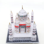 Handcrafted White Taj Mahal Miniature with Stone Inlay Work — Perfect For Wedding/Anniversary Gift (6 X 6 inch) thumbnail