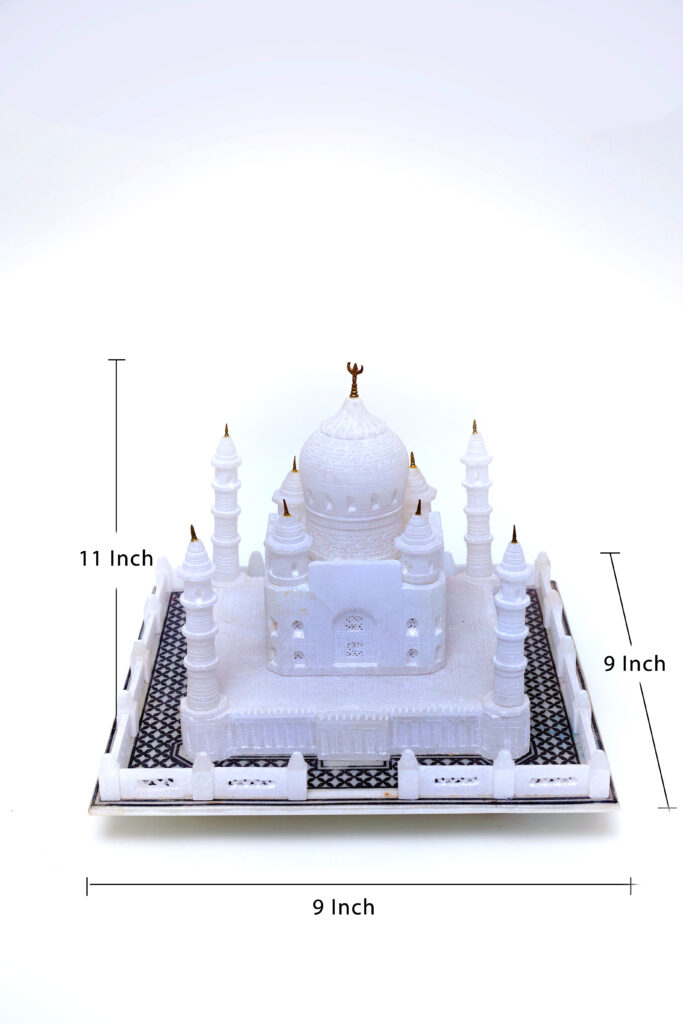 Classic White Taj Mahal Miniature — Perfect For Decoration or Gifting (9 X 9 Inch) - image 2