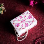 pink marble jewelry box floral inlay thumbnail