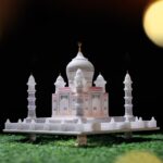 Handcrafted White Taj Mahal Miniature with Stone Inlay Work — Perfect For Wedding/Anniversary Gift (12 X 12 Inche) thumbnail