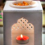 White Arch Marble Incense & Oil Burner — Aromatic Home Altar Accessory thumbnail