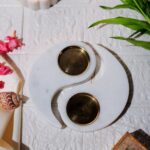Marble Yin Yang Shape Tea Light Candle Holder — Decorative Peace For Anneversary or Corporate Gift thumbnail