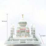 Handcrafted White Taj Mahal Miniature with Stone Inlay Work — Perfect For Wedding/Anniversary Gift (12 X 12 Inche) thumbnail