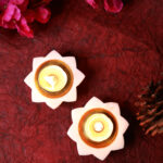 Marble Brass Offering Tray – White Pooja Thali With Brass Bowls thumbnail