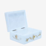 Warm Golden Marble Inlay Jewelry Box – Traditional Floral Inlay Jewelry Box (4x3 Inch) thumbnail