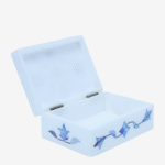 Royal Blue Marble Inlay Jewelry Box – Handmade Decorative Jewelry Storage (4x3 Inch) thumbnail