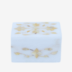 Warm Golden Marble Inlay Jewelry Box – Traditional Floral Inlay Jewelry Box (3x2 Inch) thumbnail