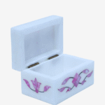 Pink Marble Inlay Jewelry Box – Floral Stone Luxury Jewelry Storage (3x2) thumbnail