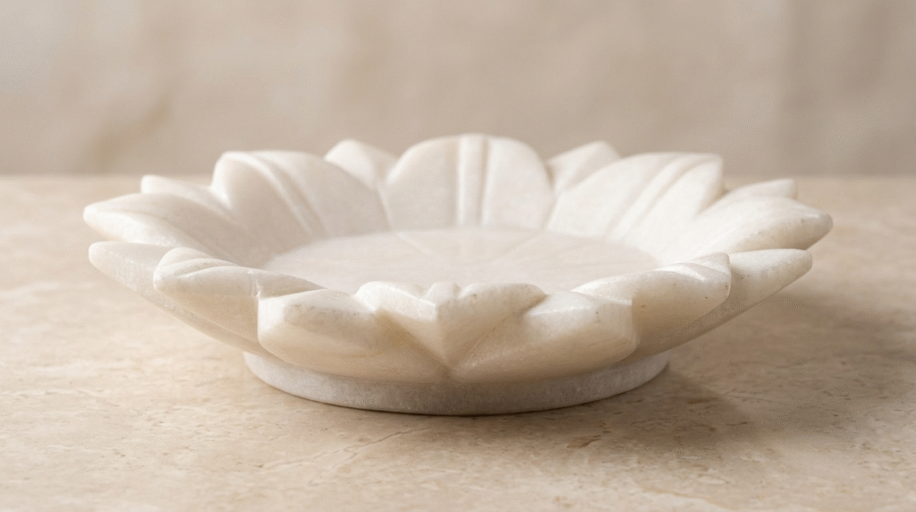 marble urli bowl side angle - image 4
