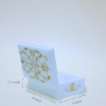 Warm Golden Marble Inlay Jewelry Box – Traditional Floral Inlay Jewelry Box (4x3 Inch) thumbnail