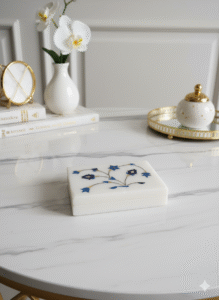 Best Selling Marble Product Inlay Jewelry Box Durable Wholesale for Ring Necklace Storage Marble  Material at Best Price