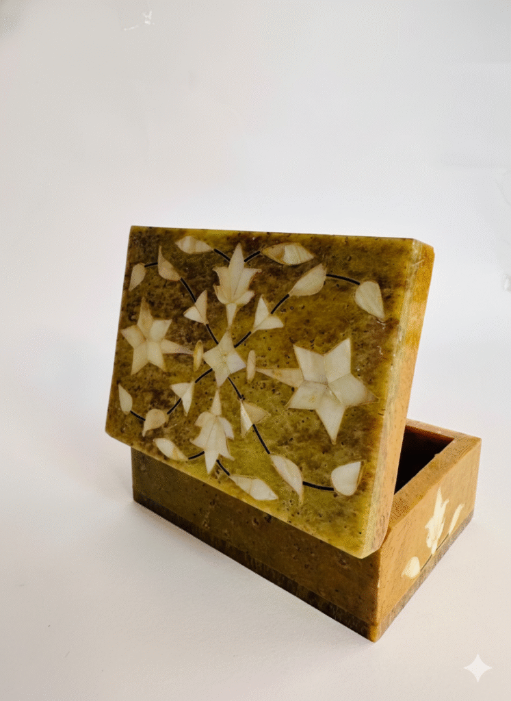 Marble Soapstone Handcrafted Jewelry Box Beautiful Piece For Home Decoration And Jewelry Storage Box - image 4