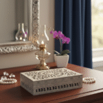 Marble Soapstone Carving Jewelry Box Handcrafted Piece Natural Stone Item thumbnail