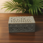 Marble Carving Handcrafted Jewelry Box Elephant Design Natural Color thumbnail