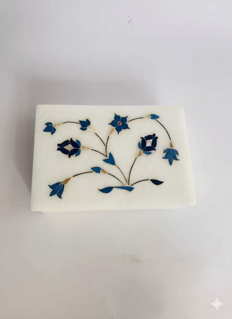 Best Selling Marble Product Inlay Jewelry Box Durable Wholesale for Ring Necklace Storage Marble  Material at Best Price - image 5