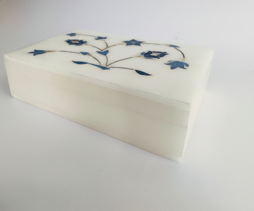 Best Selling Marble Product Inlay Jewelry Box Durable Wholesale for Ring Necklace Storage Marble  Material at Best Price - image 4