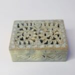 Carving Jewelry Box Handcrafted Piece Natural Stone Marble Gifted Item thumbnail
