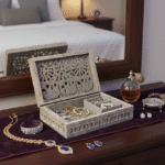 Rectangle Shape Elephant Design Marble Carving Jewelry Box 6x4 Inch thumbnail