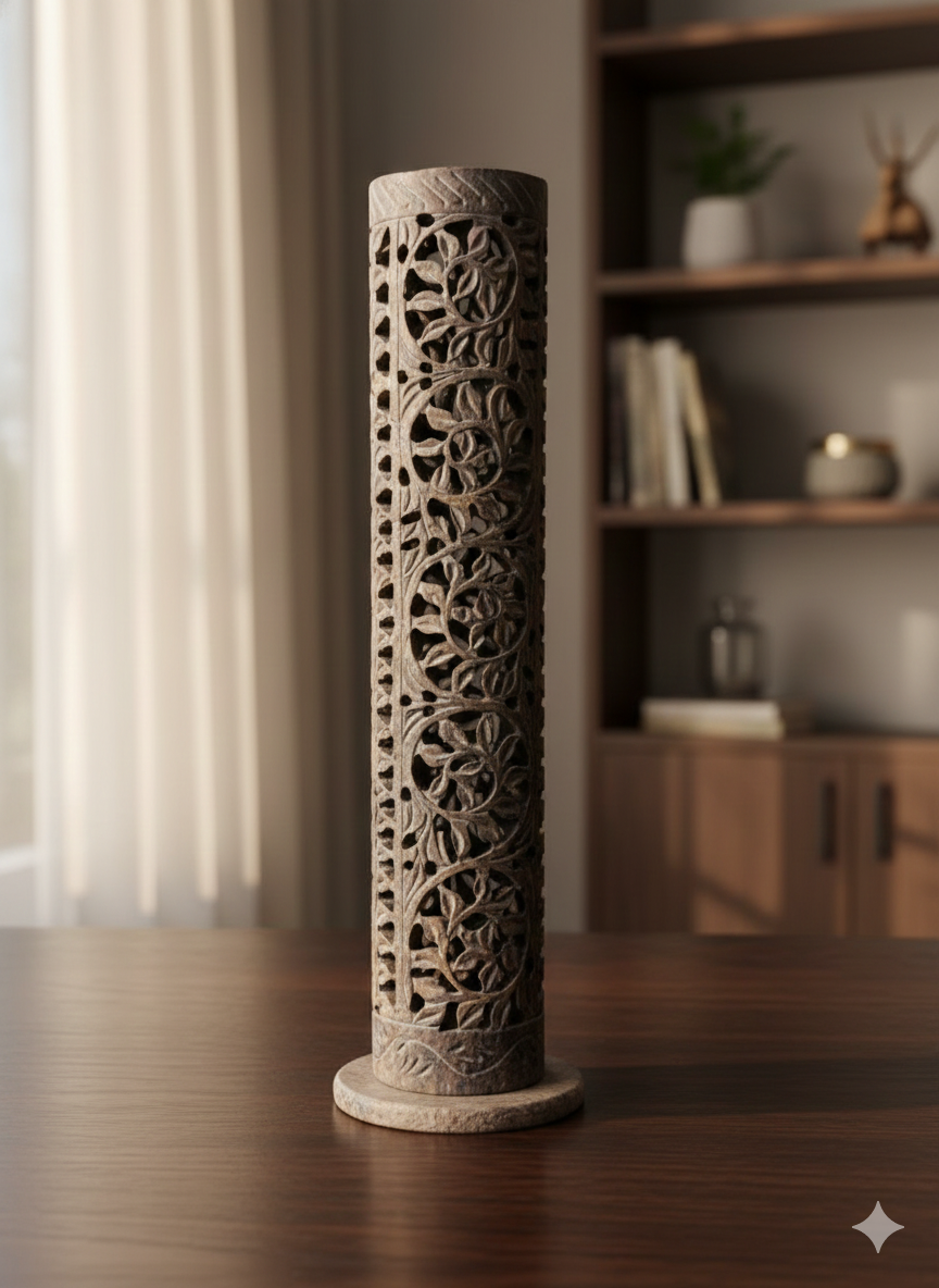 Marble Carving Design Soapstone Incense Stick Holder For Fragrance And Decoration Piece