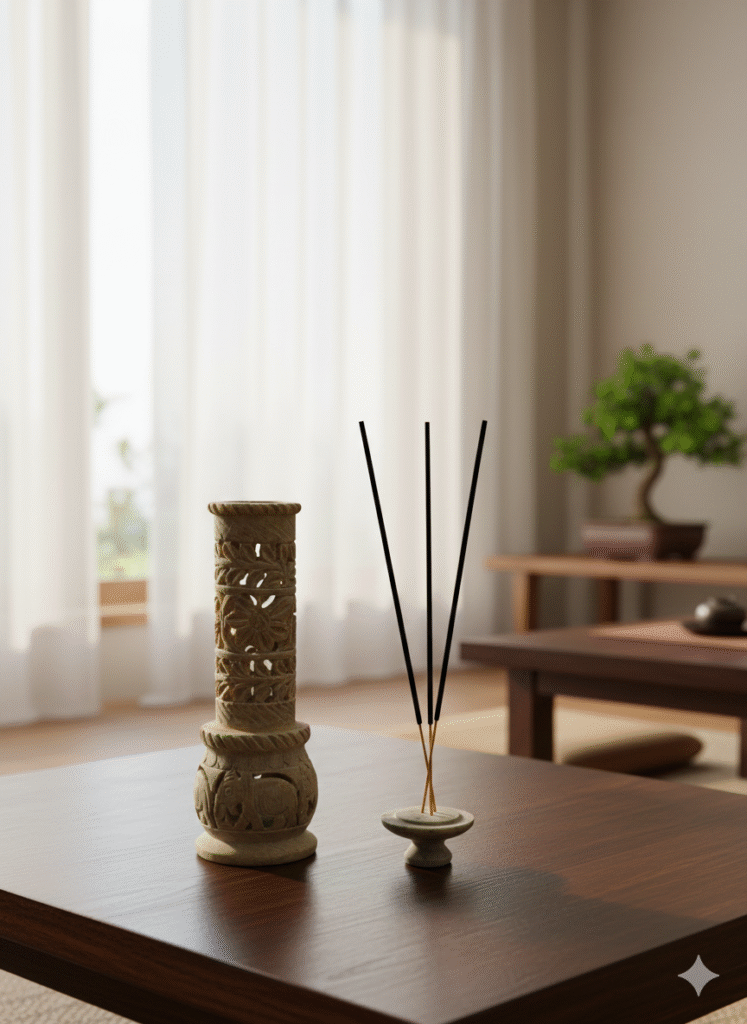 Handmade Marble Soapstone Incense Holder Beautiful Fragrance And Home Decoration - image 2