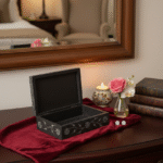 Marble Soapstone  Handmade Jewelry Box Beautiful Design Black Color 6x4 Inch thumbnail