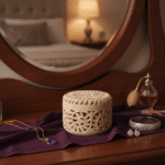 Round Shape Beautiful Design  Marble Carving Jewelry Box Handmade Piece 4x4x3 Inch thumbnail