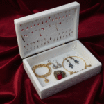 Handcrafted White Marble Carving Jewelry Box Beautiful Design 6x4 Inch thumbnail