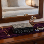 Marble Black Soapstone Jewelry Box Unique Design Rectangle Shape 6x4 Inch thumbnail