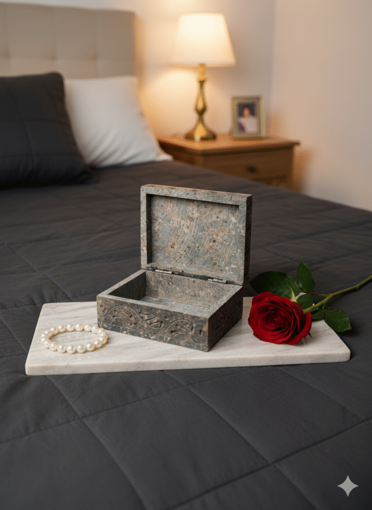 New Elephant Design Marble Soapstone Jewelry Box Handmade Box 3x4 Inch - image 3