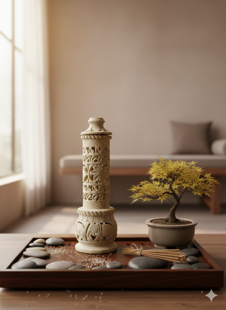 Handmade Marble Soapstone Incense Holder Beautiful Fragrance And Home Decoration - image 3