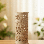 Handcrafted Marble Soapstone Carving Flowers Vase Natural Stone Beautiful Design thumbnail