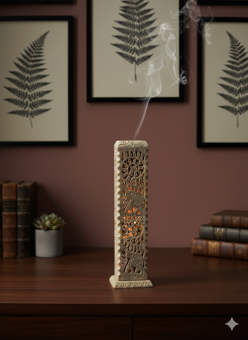 New Elephant Design Marble Incense Holder Beautiful And Attractive Piece For Home Decoration