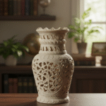 Marble Soapstone Carving Vase Flower Pot Beautiful Handcrafted Piece thumbnail