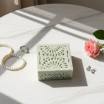 Handmade Marble Carving Jewelry Box Natural Texture And Natural Stone 4x4 inch thumbnail