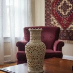 Handmade Marble Carving  Natural Stone Flower Vase Handcrafted For Living Room & Table Decor thumbnail