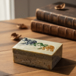 Elephant Design Marble  Soapstone Handmade Jewelry Box 3x2 Inch Box thumbnail