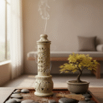 Handmade Marble Soapstone Incense Holder Beautiful Fragrance And Home Decoration thumbnail