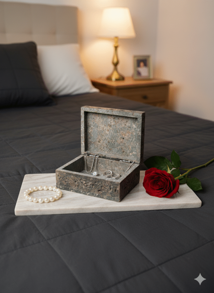 New Elephant Design Marble Soapstone Jewelry Box Handmade Box 3x4 Inch - image 4