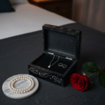 Black Marble Soapstone Jewelry Box Handcrafted Life Of Tree Design 4x3 Inch Box thumbnail