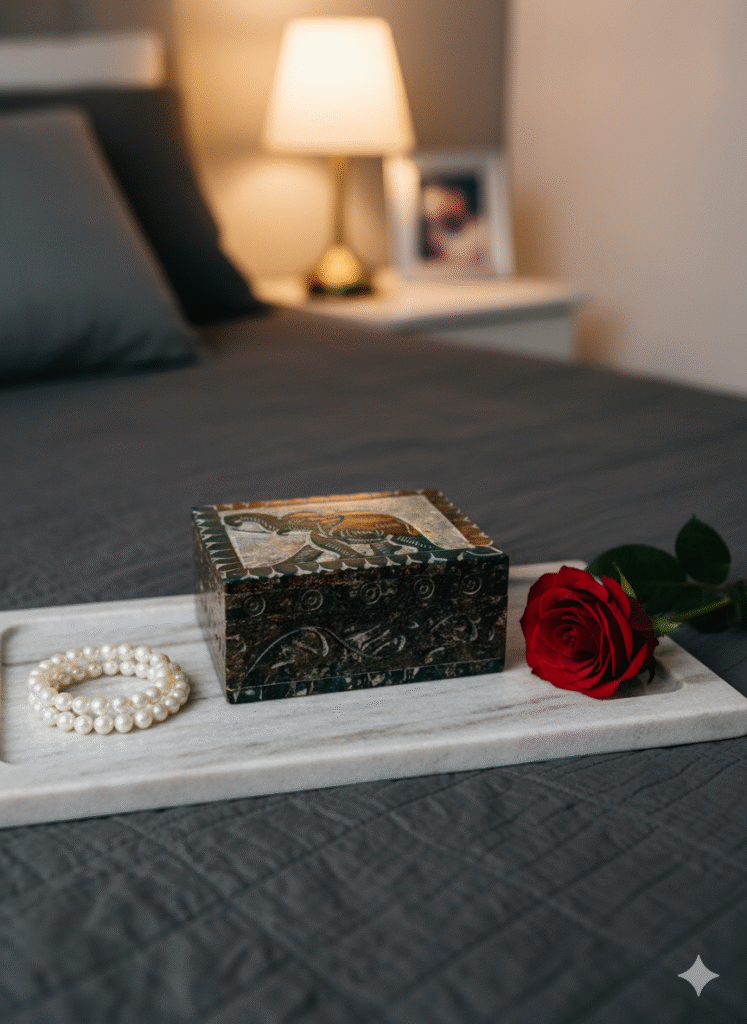 New Elephant Design Marble Soapstone Jewelry Box Handmade Box 3x4 Inch - image 2