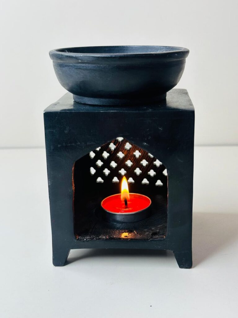 Marble Soapstone Black Marble Oil Burner & Aroma Diffuser For Fragrance And Home Decor - image 5