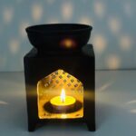 Marble Soapstone Black Marble Oil Burner & Aroma Diffuser For Fragrance And Home Decor thumbnail