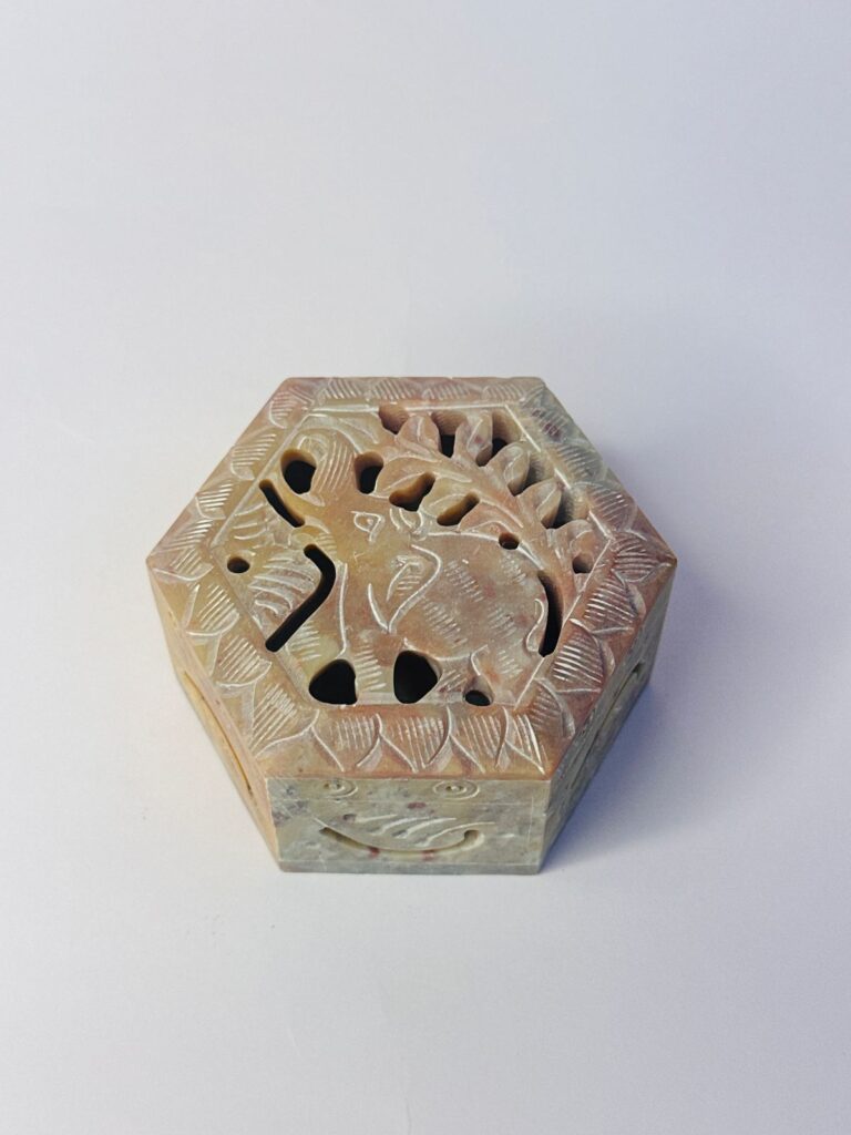 New Elephant Design Marble  Carving Box Handcrafted Box For Ring Jewelry Box 3x3x1.5 Inch - image 5